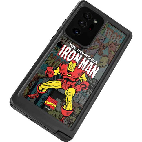 Marvel Classic Comics Iron Man Action Vintage Galaxy Note20 Ultra 5G Waterproof Case